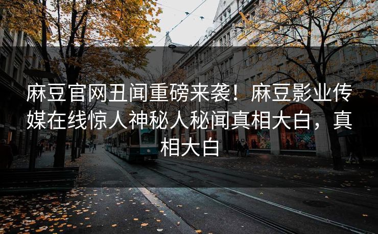 麻豆官网丑闻重磅来袭！麻豆影业传媒在线惊人神秘人秘闻真相大白，真相大白